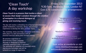 Flier with details of forthcoming London workshop